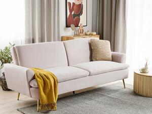 Καναπές κρεβάτι Berwyn 1564, Λειτουργία ύπνου, Beige, 210x84x88cm, Πόδια: Μέταλλο,Ευκάλυπτος