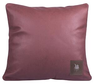 Διακοσμητικό Μαξιλάρι Polyester Leather Like Διθέσιος 42x42εκ. Premium 3928 Ροδί Σκούρο Greenwich Polo Club