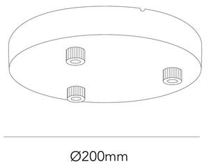 LIGHT-POINT - Ροζέτα οροφής ø200/3 Κρεμαστό φωτιστικόs Μαύρο Light-Point