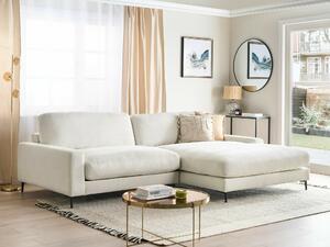 Γωνιακός Καναπές Berwyn 2398, Άσπρο, 272x189x87cm, Πόδια: Μέταλλο