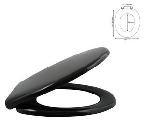 Καπάκι Λεκάνης Soft Close (45x37) Spirella Easy Clip Black 03679.001