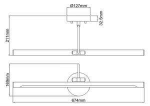 Elstead ALTON-PL-L-BB-LED Ρυθμιζόμενο φωτιστικό για πίνακες ALTON LED/10W/230V χρυσό