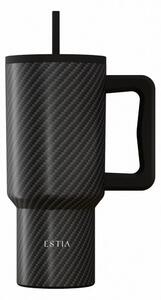 Κούπα Θερμός Με Λαβή & Καλαμάκι 900ml Estia Save The Aegean Tumbler Carbon Fibre 01-46170