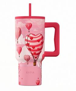 Κούπα Θερμός Με Λαβή & Καλαμάκι 900ml Estia Save The Aegean Tumbler Love Ascend 01-41533