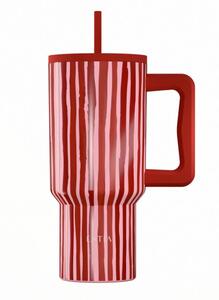 Κούπα Θερμός Με Λαβή & Καλαμάκι 900ml Estia Save The Aegean Tumbler Viva Stripe 01-41564