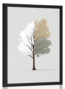 Αφίσα μινιμαλιστικό πολύχρωμο δέντρο
