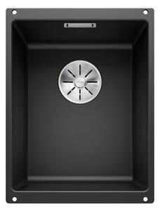 Blanco Subline-U 320-U Black SILGRANIT™ PuraDur™ Γρανιτένιος Νεροχύτης Υποκαθήμενος με 1 Γούρνα 35x46 cm