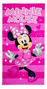 Παιδική Πετσέτα Θαλάσσης Microfiber (70x140) Dimcol Minnie 181 Fuchsia-Pink