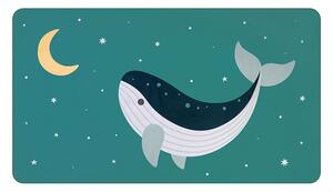 Παιδική Πετσέτα Θαλάσσης Microfiber (90x160) Monneka Teal Whale