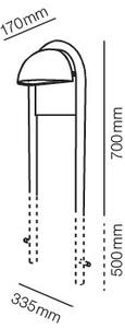 LIGHT-POINT - Rørhat βάση φωτιστικού 700mm Μαύρο LIGHT-POINT