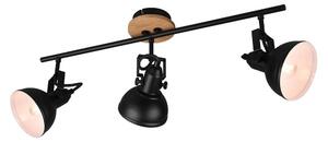 Lindby - Trinela 3 Ceiling Lamp Black/Wood Lindby