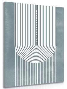 Πίνακας σε καμβά boho ουράνιο τόξο Mid-Century