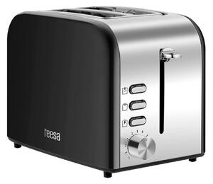 Teesa Φρυγανιερα 850W Μαυρη Stainless steel
