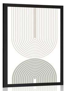 Αφίσα μινιμαλιστικά ουράνια τόξα Mid-Century