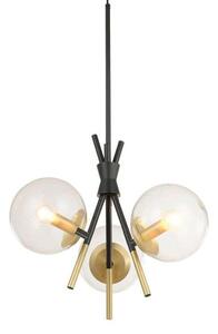 Lucande - Sotiana 3 Round Pendant Black/Brass Lucande