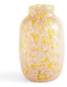 HAY - Splash Vase Round Large Light Ροζ/Yellow Hay