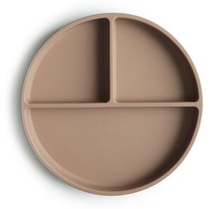 Πιάτο Σιλικόνης (Φ18.5) Με Χωρίσματα Mushie Natural 66-2320124