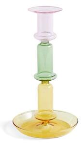 HAY - Flare Tall Candle Holder Rainbow Pink/Green/Yellow HAY