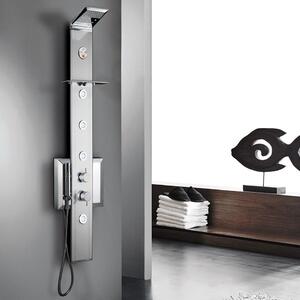 Dolce Vita Prisma 140 Chrome Στήλη Nτους-Υδρομασάζ Θερμομικτική Από Μασίφ Αλουμίνιο, με Χρωματοθεραπεία 3 Χρωμάτων, 154,5 εκ