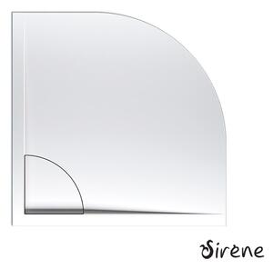 SIRENE FLOW FQ9090-300 Ημικυκλική Ακρυλική Ντουζιέρα White 90x90x5εκ