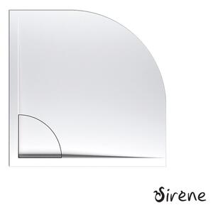 SIRENE FLOW FQ8080-300 Ημικυκλική Ακρυλική Ντουζιέρα White 80x80x5εκ