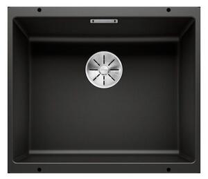 Blanco Subline-U 500-U Black SILGRANIT™ PuraDur™ Γρανιτένιος Νεροχύτης Υποκαθήμενος με 1 Γούρνα 53x46 cm