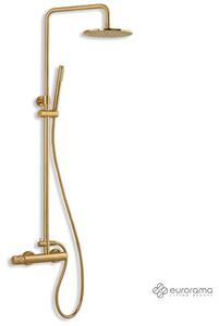 Eurorama Eletta Chester Gold Brushed Στήλη Ντουζιέρας 2 Εξόδων