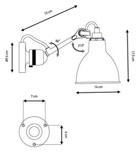 Lampe Gras - 304 Bathroom IP64 Φωτιστικό τοίχου Μαύρο Lampe Gras