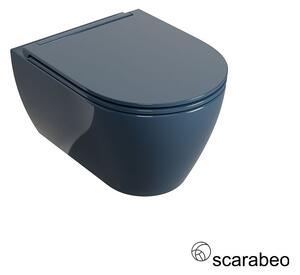 Scarabeo Glam Λεκάνη Κρεμαστή Rimless με σύστημα πλύσης Twist & κάλυμμα αποσπώμενο Slim Soft Close Ocean Glossy