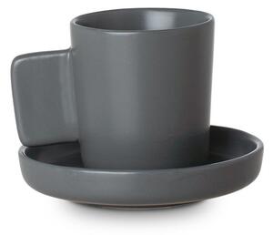 Φλυτζάνι Espresso 90ml + Πιατάκι Estia Fine Grind Grey 07-35525