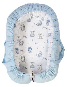 Φωλιά Ύπνου (85x60x15) Dimcol Bear's Nest 03 White-Sky Blue
