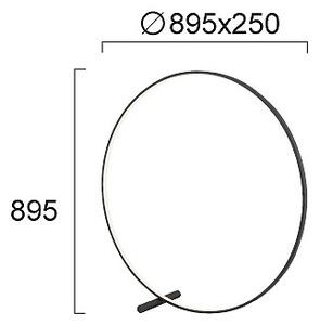 Φωτιστικό Δαπέδου LED Viokef Circle Black 4303000