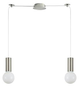 Φωτιστικό Οροφής Δίφωτο Homelighting Adept Tube 77-8388 Nickel Matt