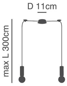 Φωτιστικό Οροφής Δίφωτο Homelighting Adept Tube 77-8388 Nickel Matt
