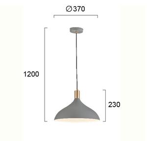 Φωτιστικό Οροφής Μονόφωτο Viokef Lamas Grey 4197401