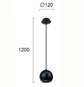 Φωτιστικό Οροφής Μονόφωτο Viokef Ball Black 4141400