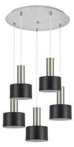 Φωτιστικό Οροφής Πολύφωτο Homelighting 77-8454 Nickel/Black