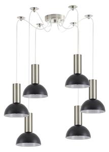 Φωτιστικό Οροφής Πολύφωτο Homelighting 77-8464 Nickel/Black
