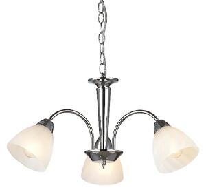 Φωτιστικό Οροφής Τρίφωτο Aca Byron DLX7393 Chrome/White