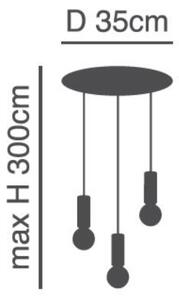 Φωτιστικό Οροφής Τρίφωτο Homelighting Adept Tube 77-8389 Nickel Matt