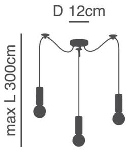 Φωτιστικό Οροφής Τρίφωτο Homelighting Adept Tube 77-8387 Nickel Matt