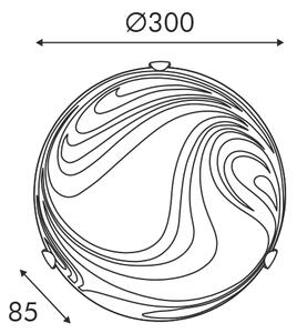 Φωτιστικό Πλαφονιέρα Aca Pelagos XD08300 Sandblast