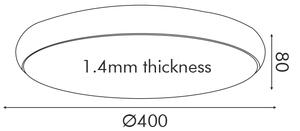 Φωτιστικό Πλαφονιέρα LED 3 CCT Aca Kallista HM27LEDC40BKCCT Matt Black/Sandblast