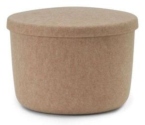 Normann Copenhagen - Hide Storage Pouf Small Sand Normann Copenhagen