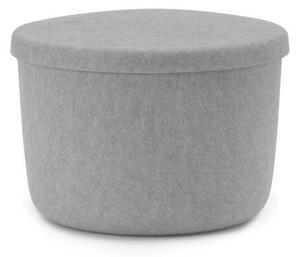 Normann Copenhagen - Hide Storage Pouf Small Grey Normann Copenhagen