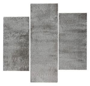 Χαλιά Κρεβατοκάμαρας (Σετ 3τμχ) Polcarpet Satin Shaggy Grey