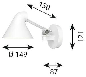 Louis Poulsen - NJP Box LED Φωτιστικό τοίχου 2700K HW Short Λευκό Louis Poulsen