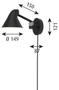 Louis Poulsen - NJP Box LED Φωτιστικό τοίχου 2700K Short Μαύρο Louis Poulsen