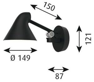 Louis Poulsen - NJP Box LED Φωτιστικό τοίχου 2700K HW Short Μαύρο Louis Poulsen