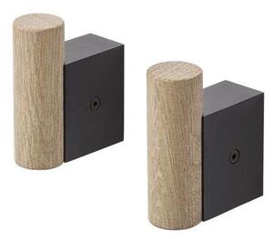 Muuto - Attach Coat Hook Set of 2 Oak/Black Muuto